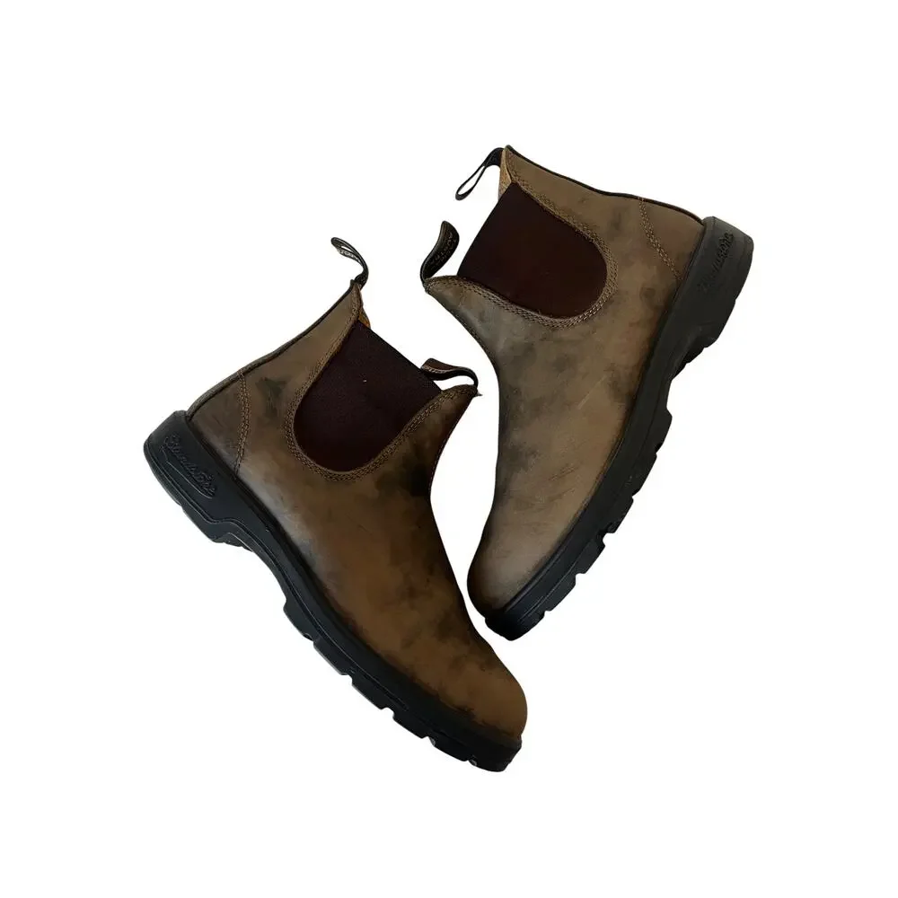 Blundstone 585 Rustic Brown Leather Chelsea Boots AU 8.5 US Men 9.5 Women 11.5
